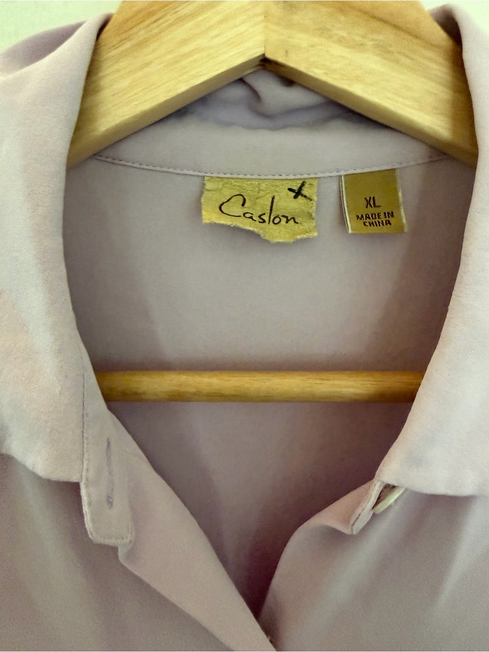 Caslon Lilac Short-Sleeve Button Front Blouse 100% silk - Picture 4 of 6
